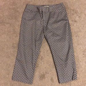 Coldwater Creek Black and White Crop Pants